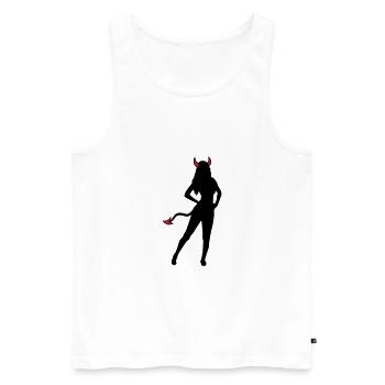 Devil Hot Girl - Men's Premium Organic Tank Top - white - Front - AI Model Male 178 light (178cm)