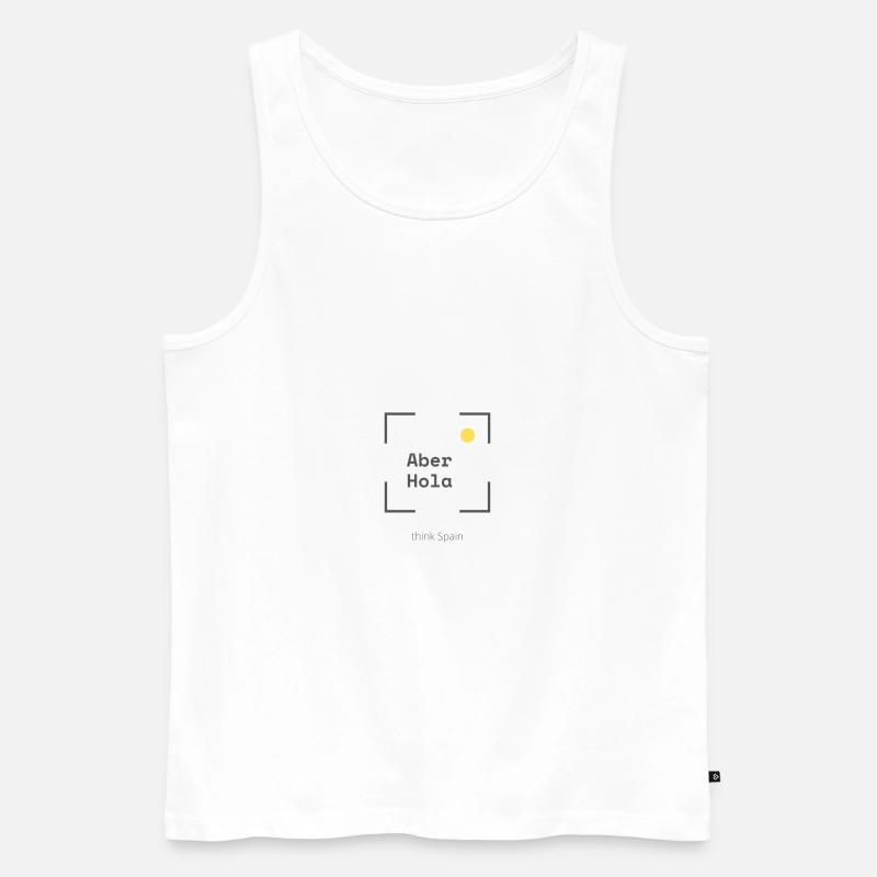 Aber Hola, Spanisch lernen - Männer Premium Bio Tank Top - Weiß