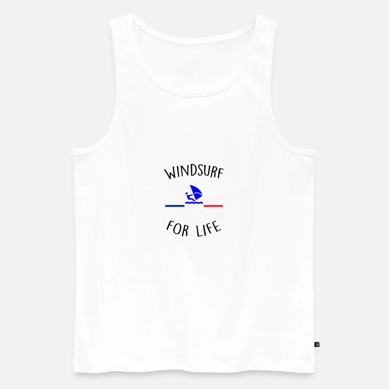Windsurfen - Männer Premium Bio Tank Top - Weiß