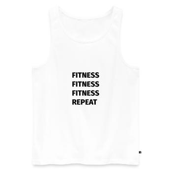 FITNESS - Men's Premium Organic Tank Top - white - Front - AI Model Male 178 light (178cm)