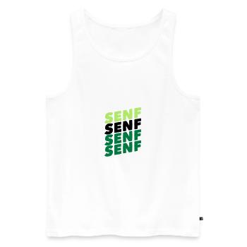 Senf essen lecker gewürz paste - Männer Premium Bio Tank Top - Weiß - Vorne - AI Model Male 178 light (178cm)