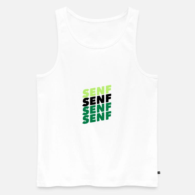 Senf essen lecker gewürz paste - Männer Premium Bio Tank Top - Weiß