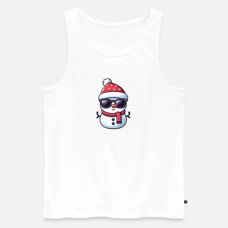 Cooler Schneemann - Männer Premium Bio Tank Top - Weiß