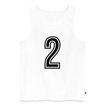2 Number symbol - Men's Premium Organic Tank Top - white - Front - Michal (187cm)