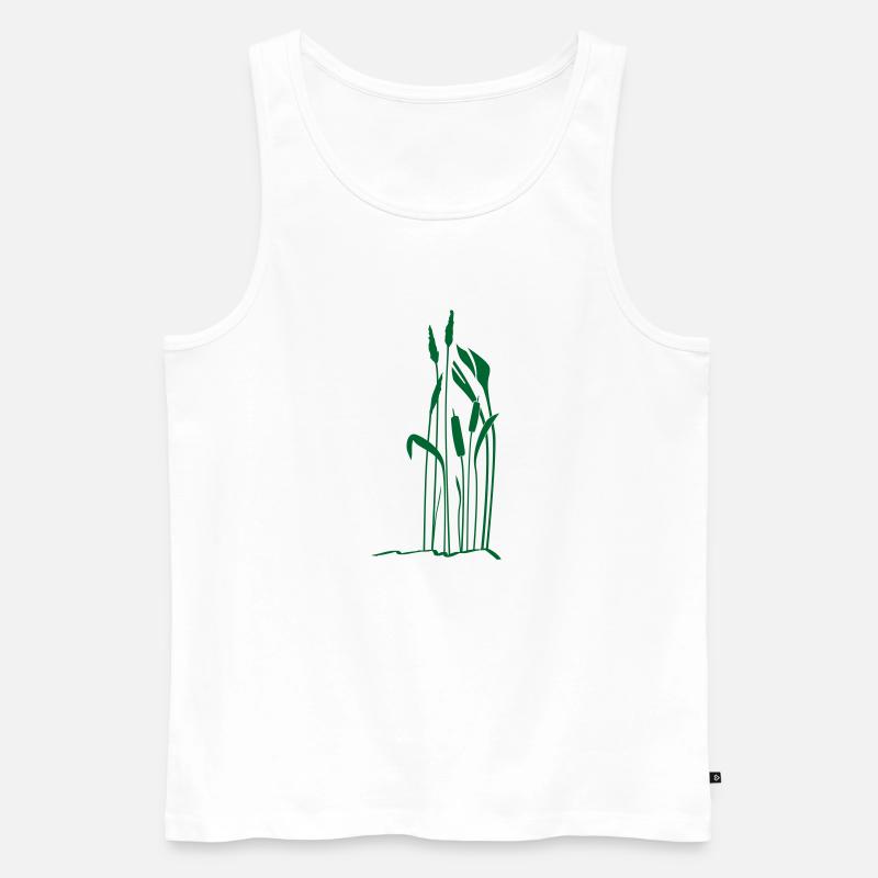 Gras - Männer Premium Bio Tank Top - Weiß