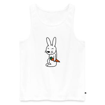 bunny_with_carrot - Männer Premium Bio Tank Top - Weiß - Vorne - AI Model Male 178 light (178cm)