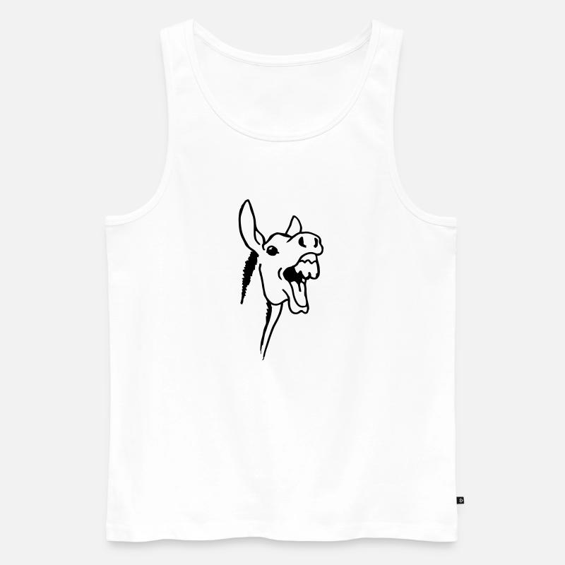 Esel - Männer Premium Bio Tank Top - Weiß