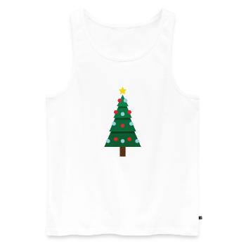 Christmas Tree - Men's Premium Organic Tank Top - white - Front - AI Model Male 178 light (178cm)