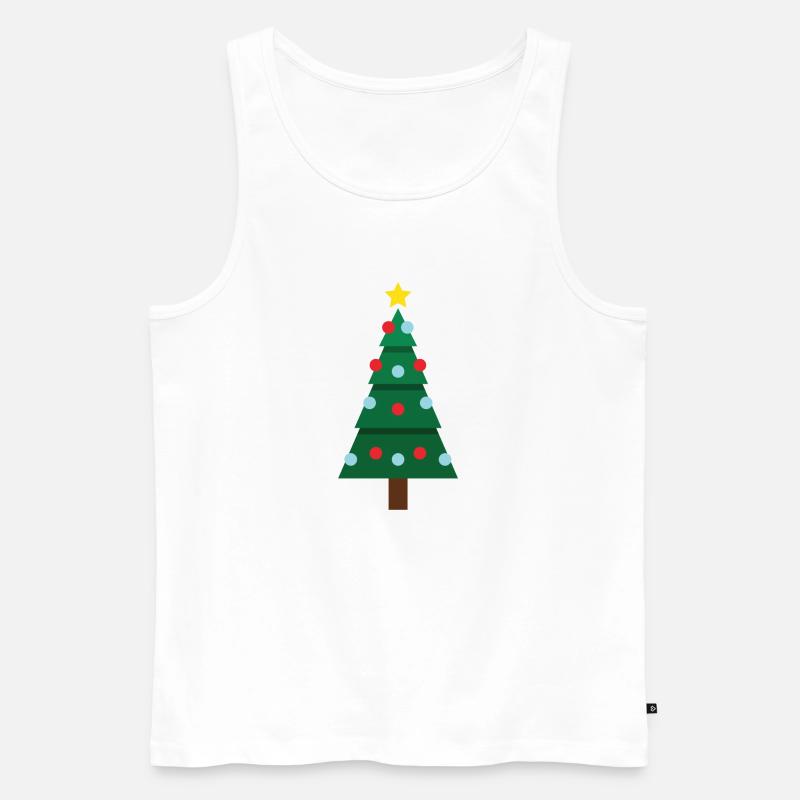 Christmas Tree - Männer Premium Bio Tank Top - Weiß