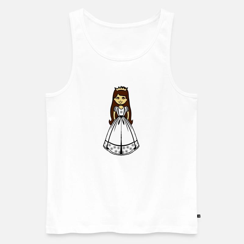 Prinzessin Mädchen Kind - Männer Premium Bio Tank Top - Weiß