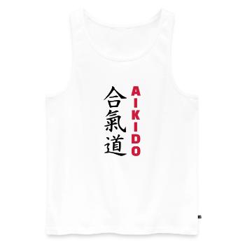 Aikido - Débardeur bio Premium Homme - blanc - Devant - Michal (187cm)