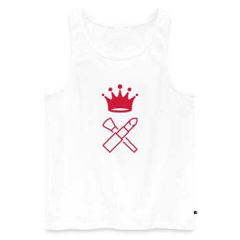 Schminke / Make-up / Maskenbildnerin / Mode - Männer Premium Bio Tank Top - Weiß - Vorne - AI Model Male 178 light (178cm)
