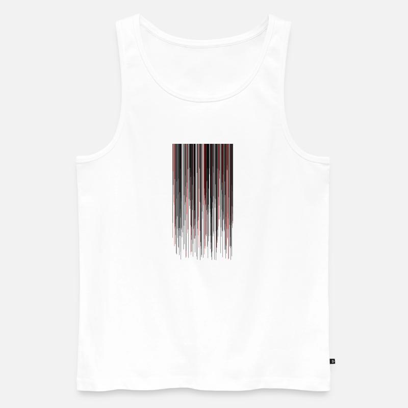 Melting Pixel - Männer Premium Bio Tank Top - Weiß