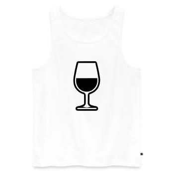 Einfaches Trinkglas - Männer Premium Bio Tank Top - Weiß - Vorne - AI Model Male 178 light (178cm)