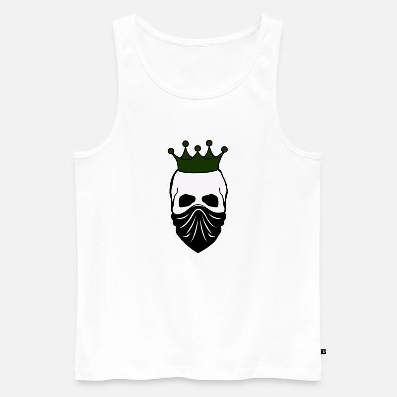 skull bandit king 02 - Männer Premium Bio Tank Top - Weiß