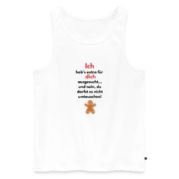 Für dich Weihnachtsgeschenk - Männer Premium Bio Tank Top - Weiß - Vorne - Michal (187cm)