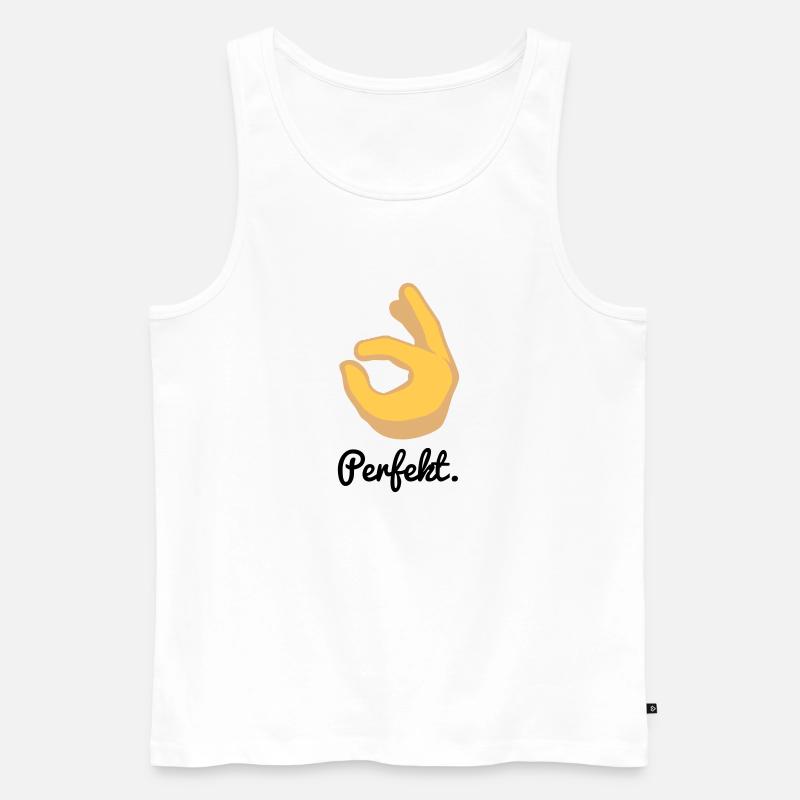Perfekt. - Männer Premium Bio Tank Top - Weiß