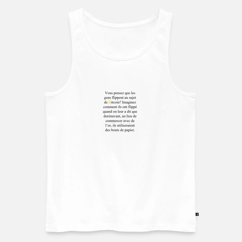 ₿TeeSee - Männer Premium Bio Tank Top - Weiß