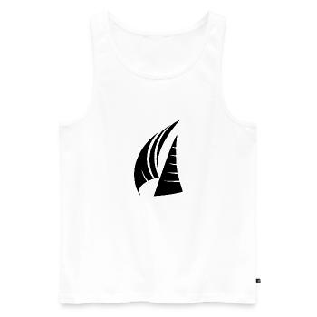Zwei elegante Segel für coole Skipper und Kapitäne - Männer Premium Bio Tank Top - Weiß - Vorne - AI Model Male 178 light (178cm)