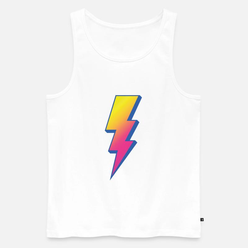 Blitz - Männer Premium Bio Tank Top - Weiß