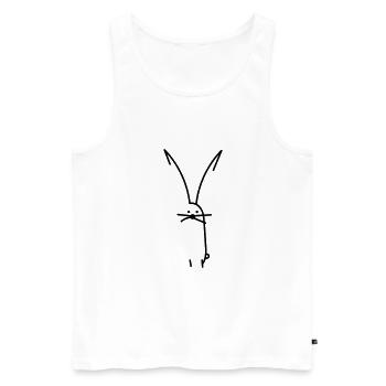 minimalism stick figure - Men's Premium Organic Tank Top - white - Front - Michal (187cm)