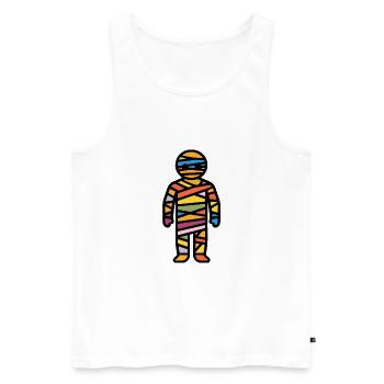 Mumie Halloween Witzig Lustig - Männer Premium Bio Tank Top - Weiß - Vorne - Michal (187cm)