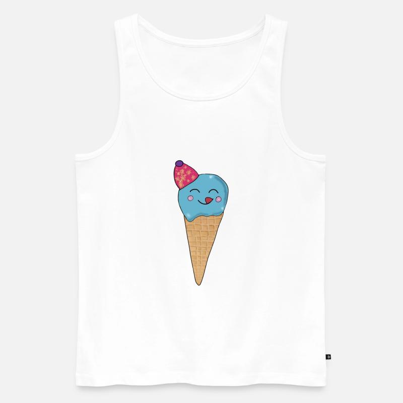Eis-Eistüte - Männer Premium Bio Tank Top - Weiß