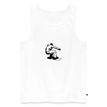 Snowboarder - Männer Premium Bio Tank Top - Weiß - Vorne - Michal (187cm)
