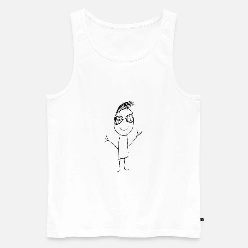 RdL glücklich cool stick mann - Männer Premium Bio Tank Top - Weiß