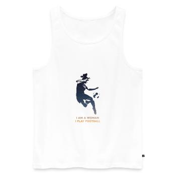 Football féminin - Débardeur bio Premium Homme - blanc - Devant - Michal (187cm)