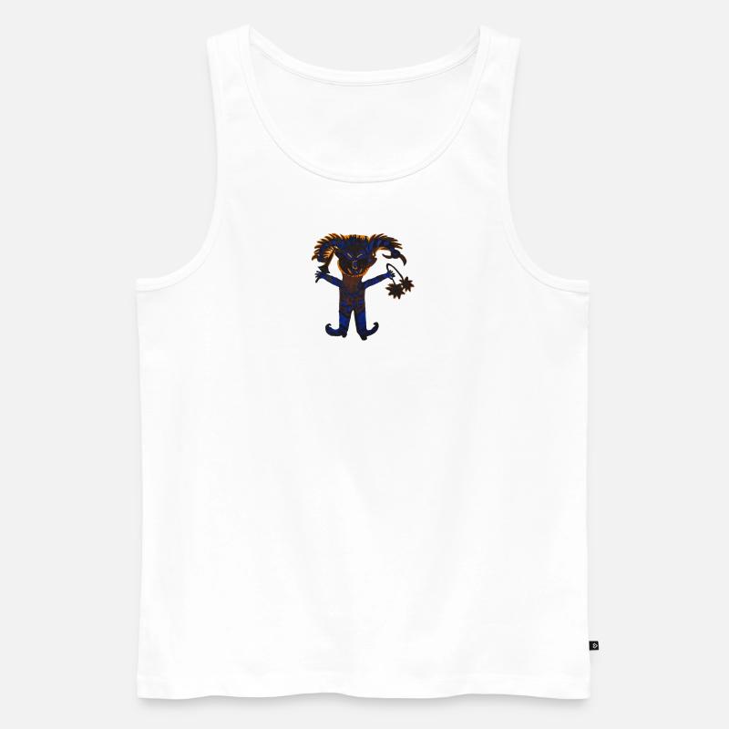 Monsterfigur - Männer Premium Bio Tank Top - Weiß