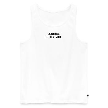 Lieber Voll als Liebevoll Drinking Shirt - Männer Premium Bio Tank Top - Weiß - Vorne - Michal (187cm)