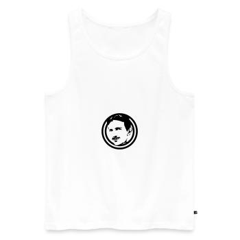Science - Débardeur bio Premium Homme - blanc - Devant - Michal (187cm)