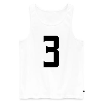 3 - Männer Premium Bio Tank Top - Weiß - Vorne - Michal (187cm)