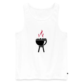 BBQ - Débardeur bio Premium Homme - blanc - Devant - Michal (187cm)