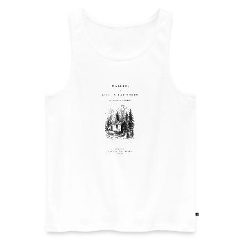 walden book cover - Männer Premium Bio Tank Top - Weiß - Vorne - AI Model Male 178 light (178cm)