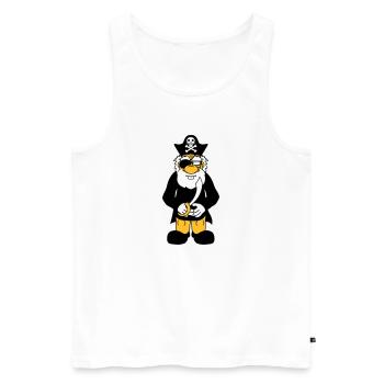 pirate capitaine marin marin saebel meer - Débardeur bio Premium Homme - blanc - Devant - AI Model Male 178 light (178cm)