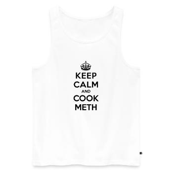 Keep calm and cook meth (Breaking Bad) - Débardeur bio Premium Homme - blanc - Devant - AI Model Male 178 light (178cm)