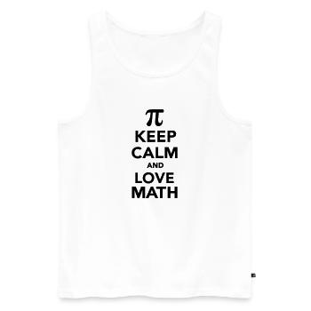 Mathe - Männer Premium Bio Tank Top - Weiß - Vorne - AI Model Male 178 light (178cm)