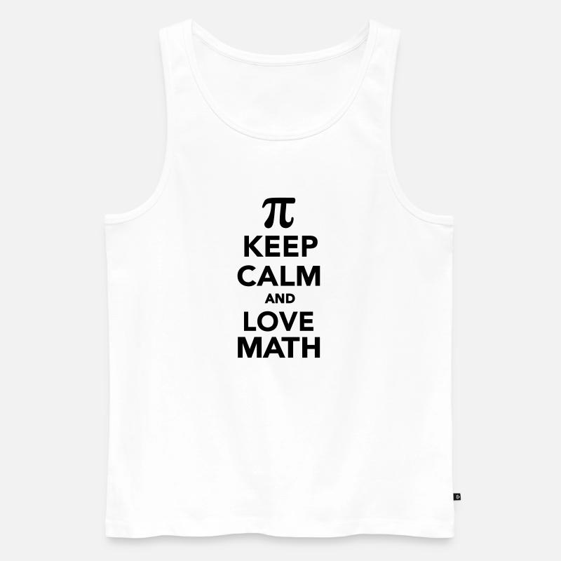 Keep calm and love Math - Débardeur bio Premium Homme - blanc