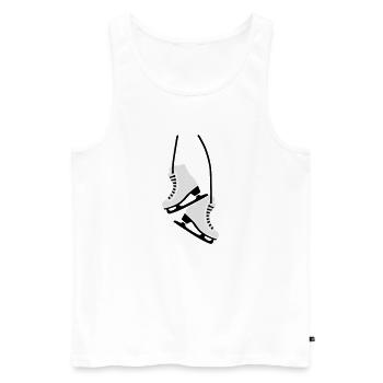 Schlittschuh - Männer Premium Bio Tank Top - Weiß - Vorne - AI Model Male 178 light (178cm)