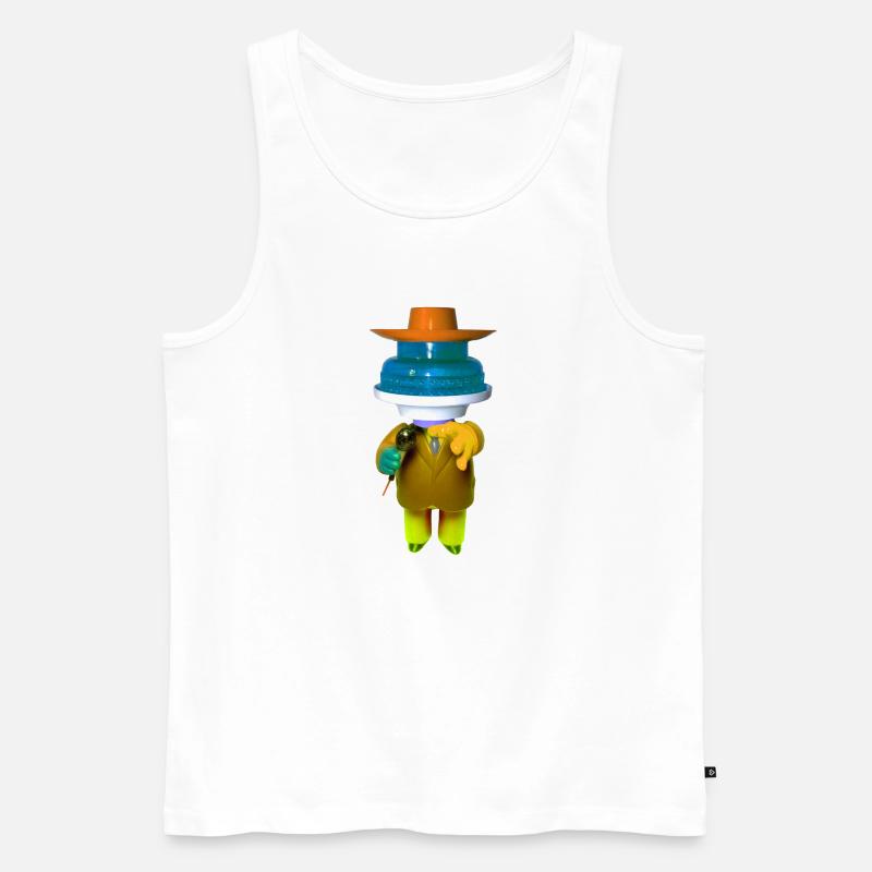 70' Disco Mann - Männer Premium Bio Tank Top - Weiß