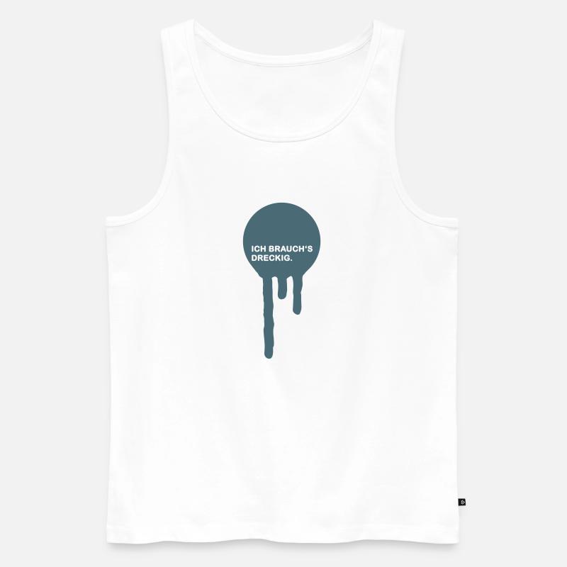 dreckig - Männer Premium Bio Tank Top - Weiß