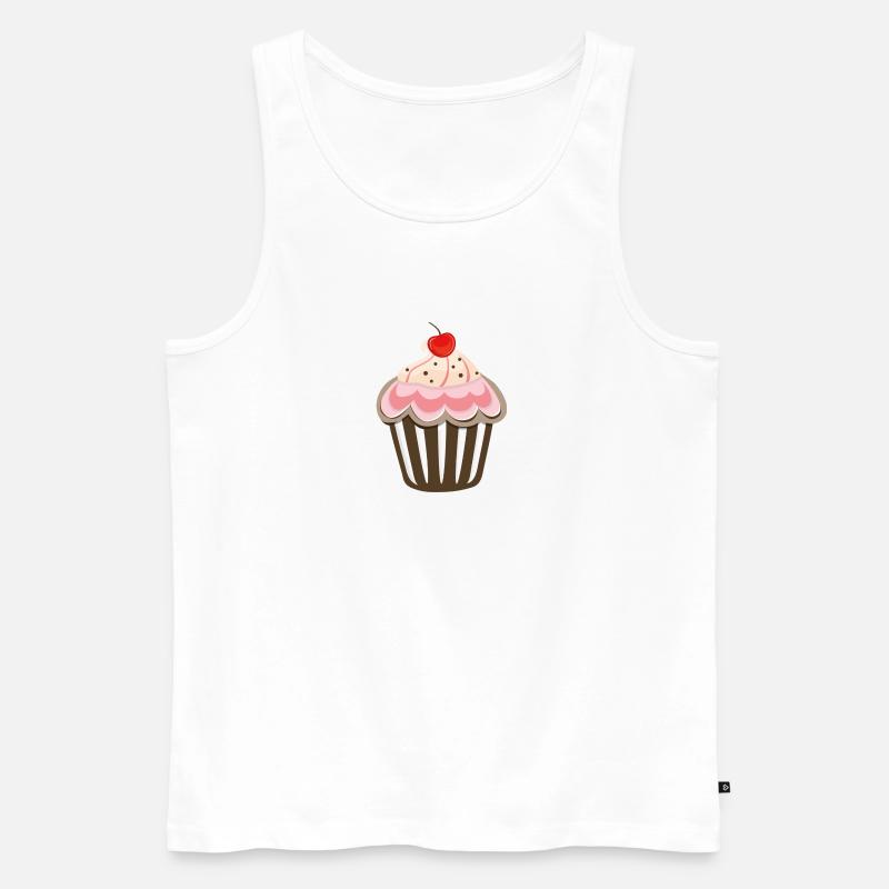 Cupcake - Männer Premium Bio Tank Top - Weiß
