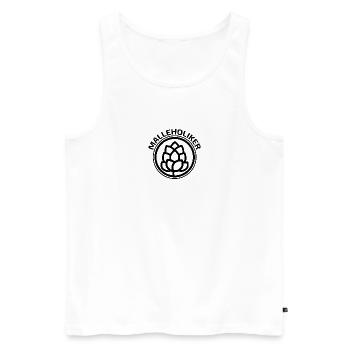 Malleholiker - Männer Premium Bio Tank Top - Weiß - Vorne - Michal (187cm)