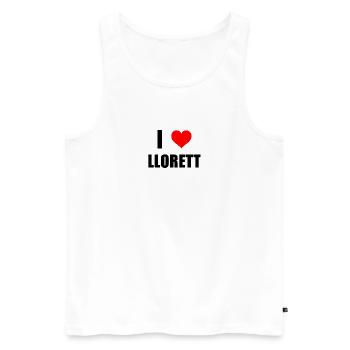 J’adore Llorett - Débardeur bio Premium Homme - blanc - Devant - Michal (187cm)