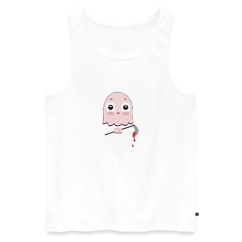 süße KillerQualle *** - Männer Premium Bio Tank Top - Weiß - Vorne - Michal (187cm)