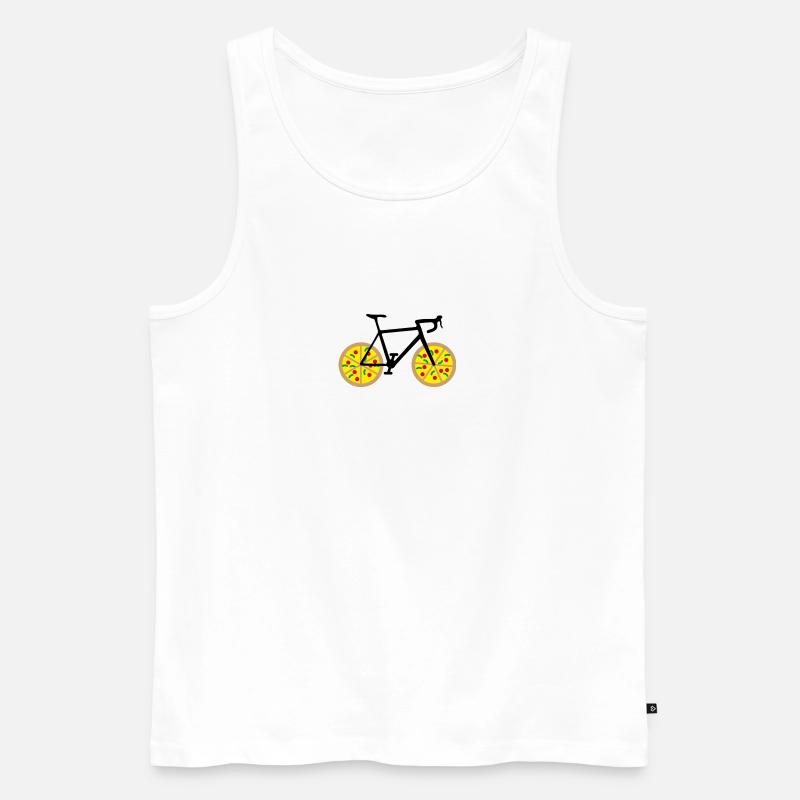 Pizzabike - Männer Premium Bio Tank Top - Weiß
