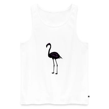 Symbole du flamant rose - Débardeur bio Premium Homme - blanc - Devant - Michal (187cm)
