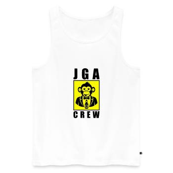 JGA Crew Junggesellenabschied Affe - Männer Premium Bio Tank Top - Weiß - Vorne - Michal (187cm)